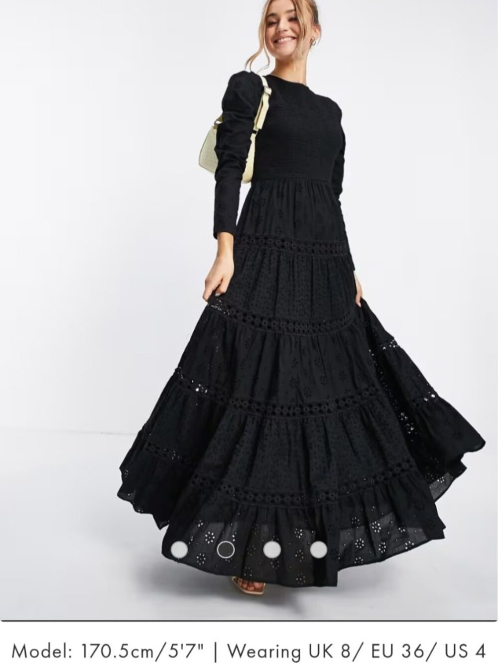 ASOS DESIGN broderie maxi dress